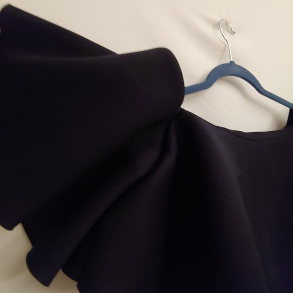 Giani Bini flounce ruffle off shoulder black dress Size large - Picture 9 of 16